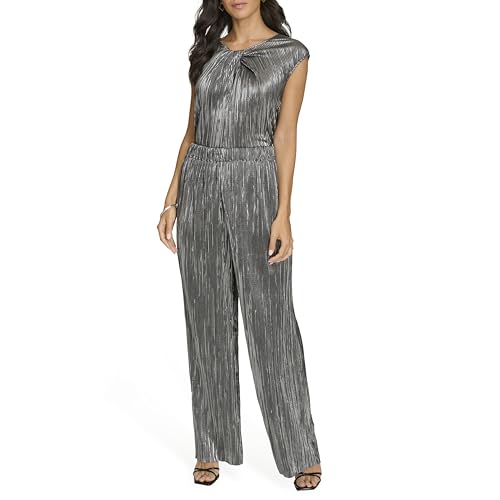 Calvin Klein Damen Straight Leg Pull on Pants Leggings, Gunmetal, M von Calvin Klein