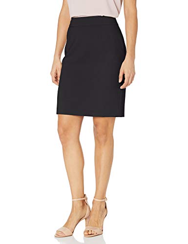 Calvin Klein Damen Straight Lux Suit Skirt (Regular and Plus Size) Rock, Marineblau, 40 Petite von Calvin Klein