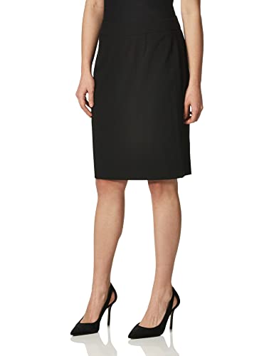 Calvin Klein Damen Straight Lux Suit Skirt (Regular and Plus Size) Rock, Schwarz, 38 von Calvin Klein