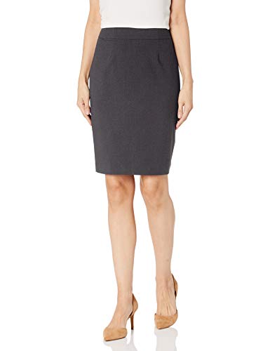 Calvin Klein Damen Straight Lux Suit Skirt (Regular and Plus Size) Strickrock, Dunkelgrau, 48 von Calvin Klein