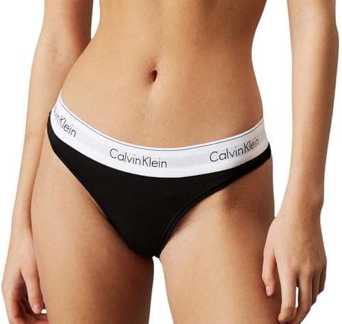 Calvin Klein Damen String Thong Unterwäsche, Schwarz (Black), XS von Calvin Klein