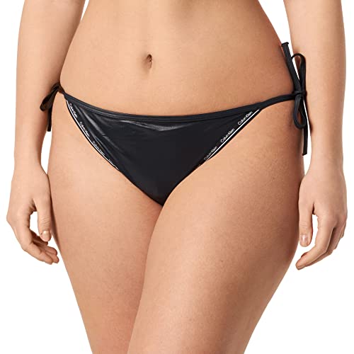Calvin Klein Damen Bikinihose Seitliche Schnürung Sport, Schwarz (PVH Black), L von Calvin Klein
