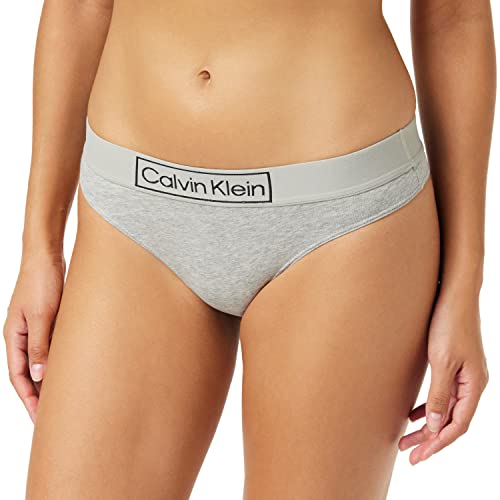 Calvin Klein Damen String Tanga, Grau (Grey Heather), XS von Calvin Klein