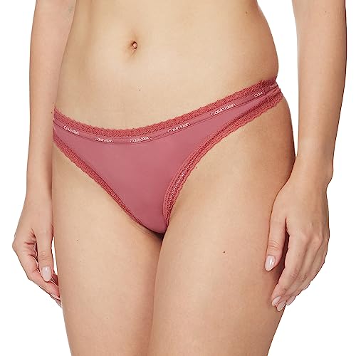 Calvin Klein Damen String Tanga, Rot (Raspberry Blush), XS von Calvin Klein