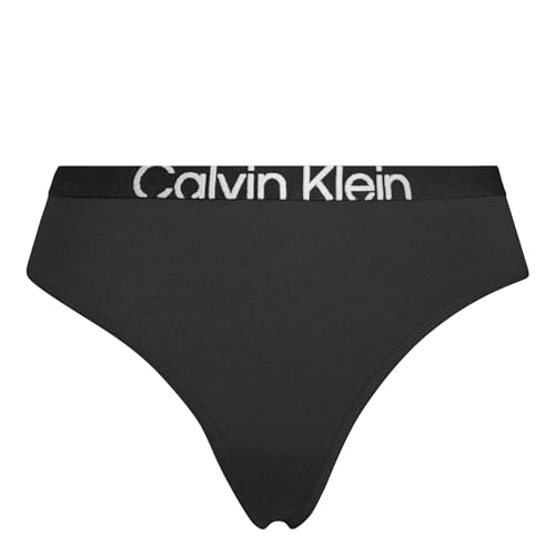 Calvin Klein Damen String Tanga, Schwarz (Black/Sunny Lime), S von Calvin Klein