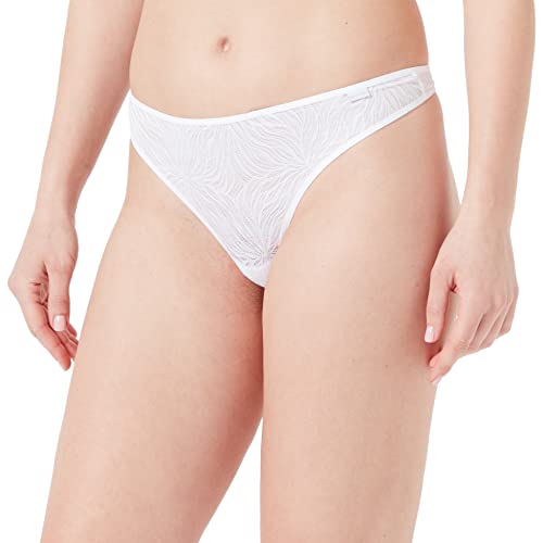 Calvin Klein Damen String Tanga, Weiß (White), S von Calvin Klein