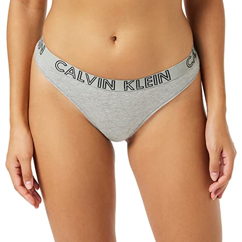 Calvin Klein Damen String Tanga, Grau (Grey Heather), L von Calvin Klein