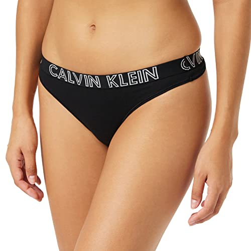 Calvin Klein Damen String Tanga, Schwarz (Black), XS von Calvin Klein