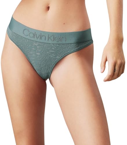 Calvin Klein Damen String Thong Unterwäsche, Blue Performance (Grau), XS von Calvin Klein