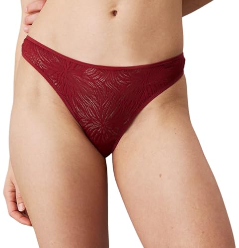 Calvin Klein Damen String Thong Unterwäsche, Rot (Syrah), XS von Calvin Klein