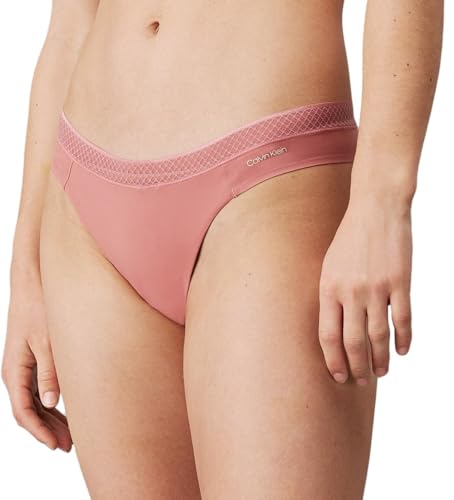 Calvin Klein Damen String Thong Unterwäsche, Rosa (Red Grape), L von Calvin Klein