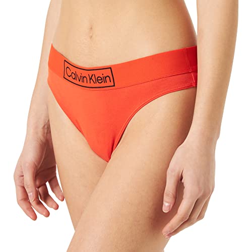 Calvin Klein Damen String Tanga, Rot (Fiesta), M von Calvin Klein