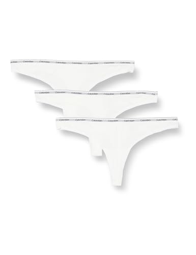 Calvin Klein Damen Strings Modern Logo Tangas, Weiß (White/White/White), 3XL von Calvin Klein