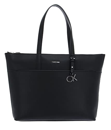 Calvin Klein Damen Tasche Ck Must Shopper Large mit Reißverschluss, Schwarz (Ck Black), Einheitsgröße von Calvin Klein
