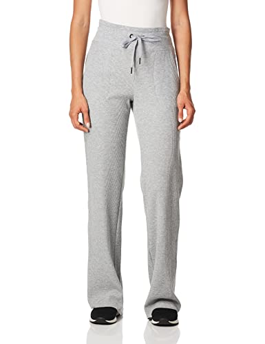 Calvin Klein Damen Thermal Wide Leg Pant Trainingshose, Pearl Grey Heather, Groß von Calvin Klein