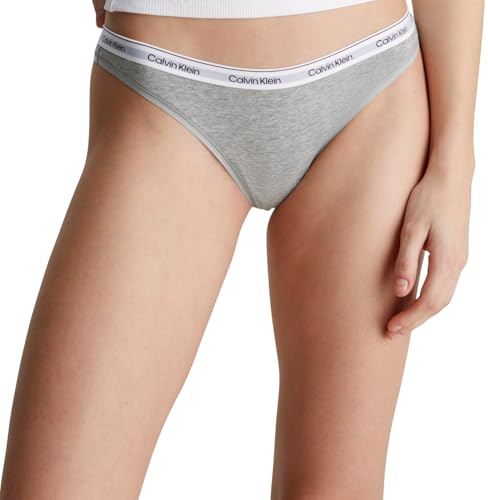 Calvin Klein Thong Tangaslip, Damen, Grau (Grey Heather), XXL von Calvin Klein