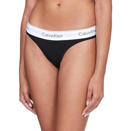 Calvin Klein Damen String Tanga, Schwarz (Black), L von Calvin Klein