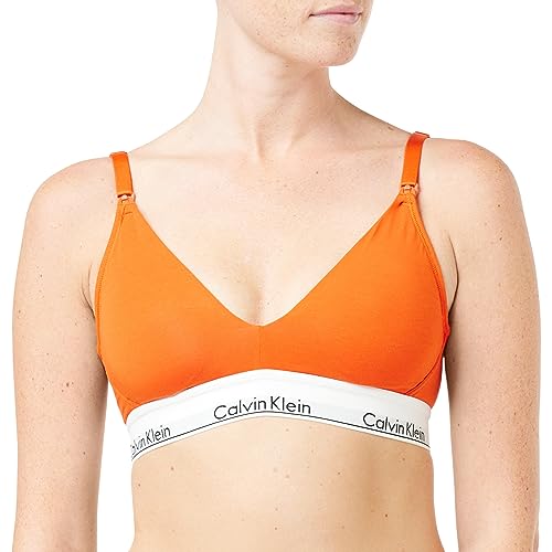 Calvin Klein Damen Triangel BH Lght Lined Still-BH, Orange (Spicy Orange), XS von Calvin Klein