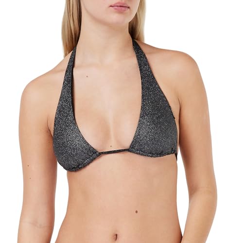 Calvin Klein Damen Triangel Bikini Oberteil Halterneck Triangle ohne Bügel, Schwarz (Pvh Black), 2XL von Calvin Klein