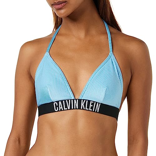 Calvin Klein Damen Triangel Bikini Oberteil ohne Bügel, Blau (Blue Tide), XL von Calvin Klein