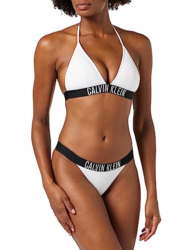 Calvin Klein Damen Bikinitop Triangel Gepolstert, Weiß (PVH Classic White), XL von Calvin Klein