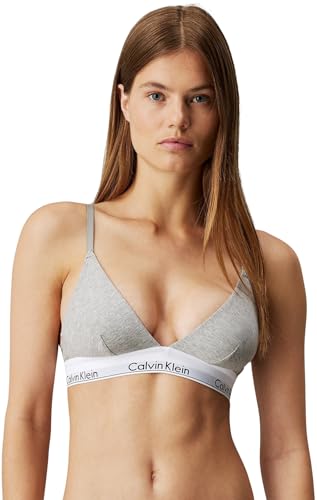 Calvin Klein Damen Triangel BH Triangle Unlined Ungefüttert, Grau (Grey Heather), XS von Calvin Klein