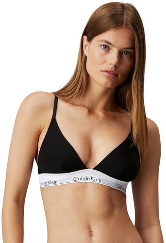 Calvin Klein Damen Triangel BH Triangle Unlined Ungefüttert, Schwarz (Black), XS von Calvin Klein