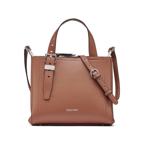 Calvin Klein Damen Triple Compartment Lowen Crossbody mit DREI Fächern, Caramel von Calvin Klein