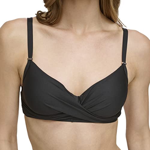 Calvin Klein Damen Bikinioberteil mit Bügel und Twist-Front Bikini, Schwarz, S von Calvin Klein