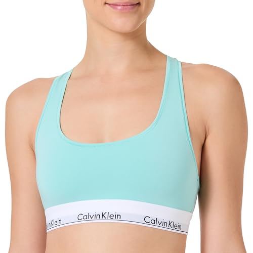 Calvin Klein Damen Unlined 0000F3785E Bralette, Blue (Beau Blue), M von Calvin Klein