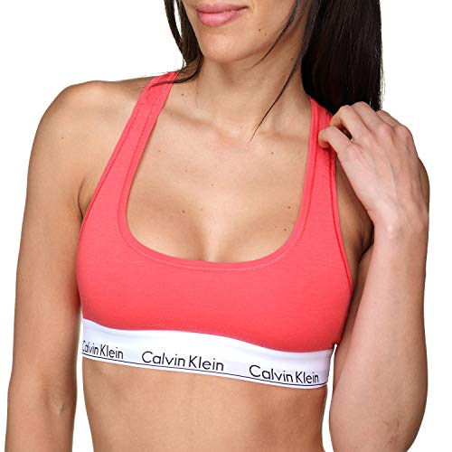 Calvin Klein Damen Unlined Bralette, Orange (Fire Lily Lfx), S von Calvin Klein