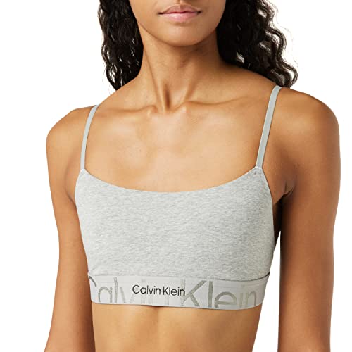 Calvin Klein Damen Unlined 000QF6989E Bralette, Grau (Grey Heather), XS von Calvin Klein Jeans