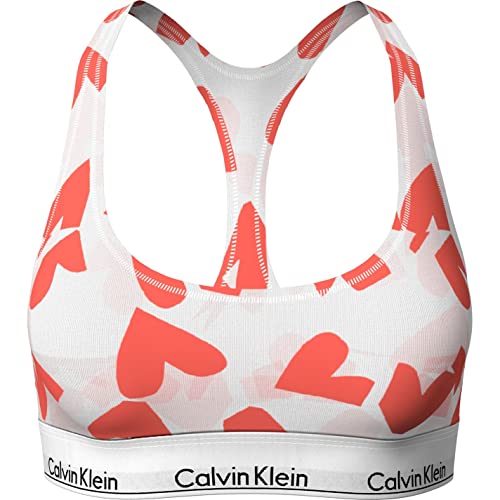 Calvin Klein Damen Unlined 000QF7015E Bralette, Orange (Remembered Hearts Pt_Orange Odyssey), XS von Calvin Klein Jeans