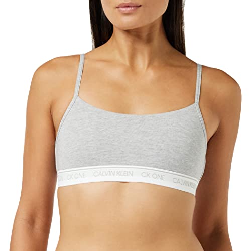 Calvin Klein Damen BH Unlined Bralette Bügellos mit Stretch, Grau (Grey Heather), S von Calvin Klein Jeans