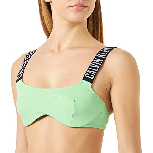 Calvin Klein Damen Bikinitop Bralette Ungepolstert, Grün (Ultra Green), L von Calvin Klein
