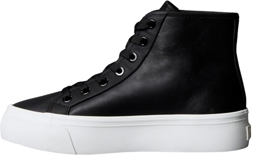 Calvin Klein Damen Vulcanized Sneaker High Top aus Leder, Schwarz (Pvh Black), 40 von Calvin Klein