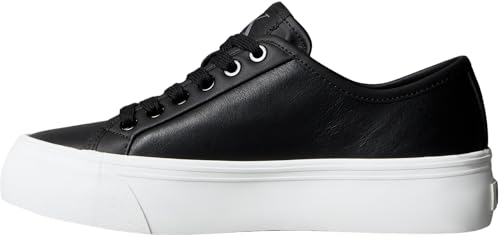 Calvin Klein Damen Vulcanized Sneaker Lace Up Low Top, Schwarz (Pvh Black), 36 von Calvin Klein