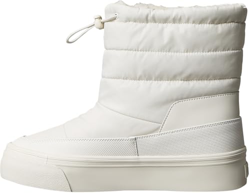 Calvin Klein Damen Mid Boot Stiefel Snowboot Nylon Mix mit Plateau, Weiß (Lily White), 40 von Calvin Klein