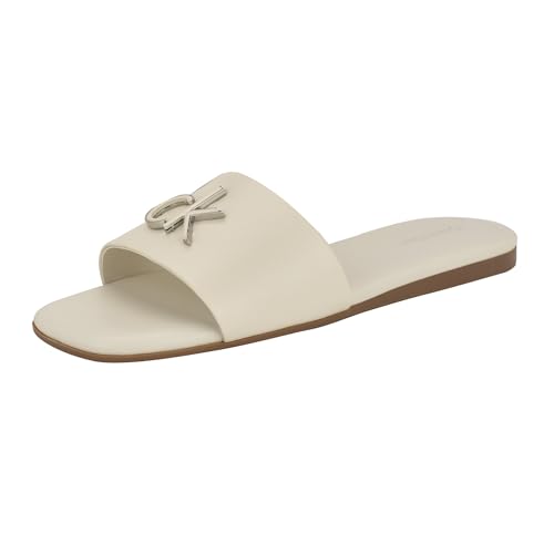Calvin Klein Damen Yancie Flache Sandale, Ivory 151, 39.5 EU von Calvin Klein