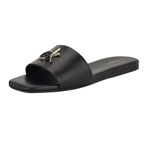 Calvin Klein Damen Yancie Flache Sandale, Schwarz 002, 35.5 EU von Calvin Klein