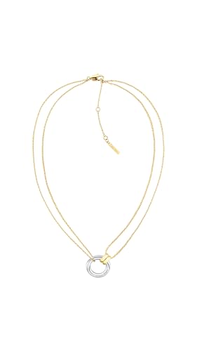 Calvin Klein Doppelte Ketten-Halskette für Damen Kollektion DUALITY Zweifarbig mit Charms - 35000630 von Calvin Klein