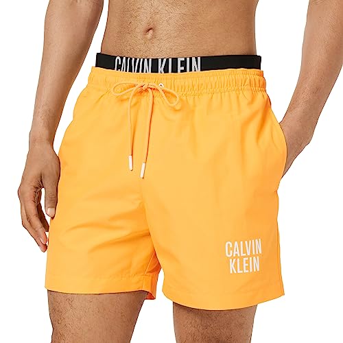 Calvin Klein Herren Badehose Lang, Orange (Royal Orange), S von Calvin Klein