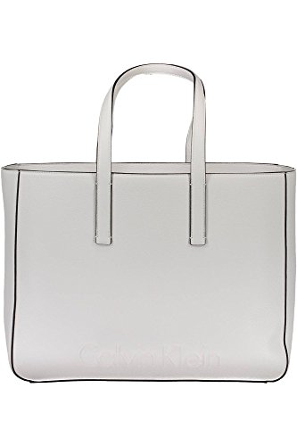 Calvin Klein Edge Medium Damen Handtasche Weiß von Calvin Klein