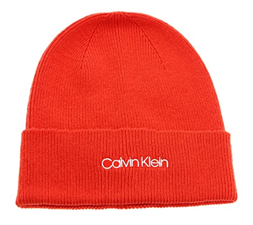 Calvin Klein Essential Knit Beanie Deep Orange von Calvin Klein