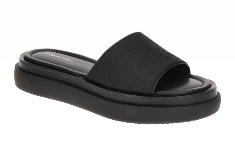 Calvin Klein FLATFORM SLIDE HW02461 BEH schwarz - elegante Pantolette f?r Damen von Calvin Klein