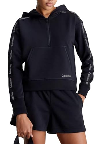 Calvin Klein Felpa Mezza Zip Capp 00GWS4W342 NERO S von Calvin Klein