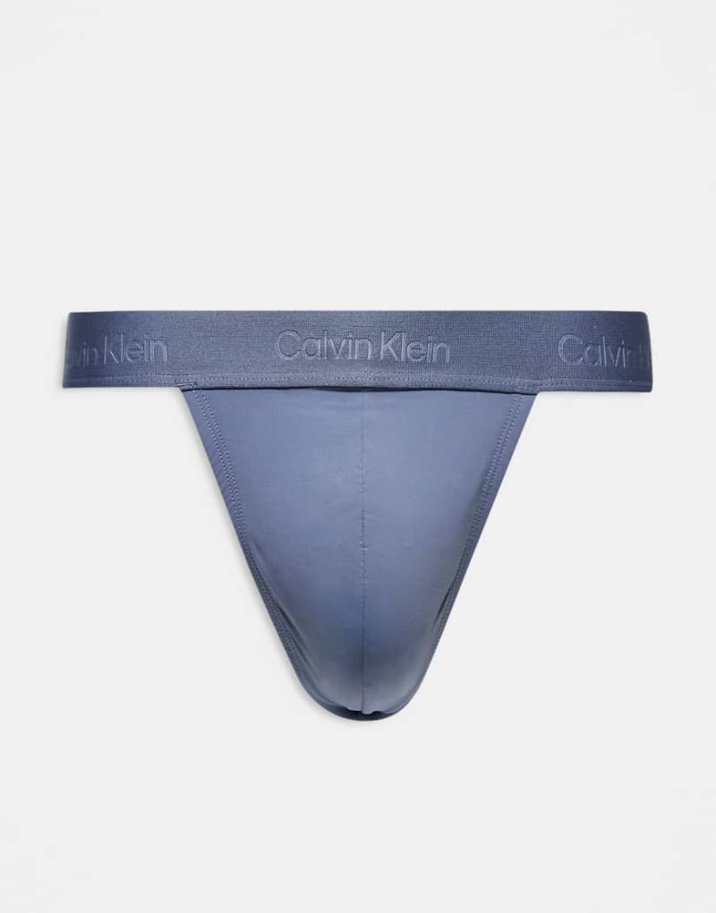 Calvin Klein - Figurformender Spitzen-Tanga in Grau von Calvin Klein