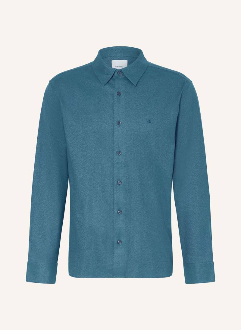 Calvin Klein Flanellhemd Easy Fit weiss von Calvin Klein