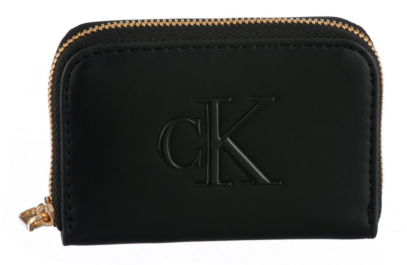 Calvin Klein Geldbörse BOLD CK MEDIUM ZIP AROUND, Damen Portemonnaie, Geldbeutel, Money Pocket mit CK-Logo von Calvin Klein