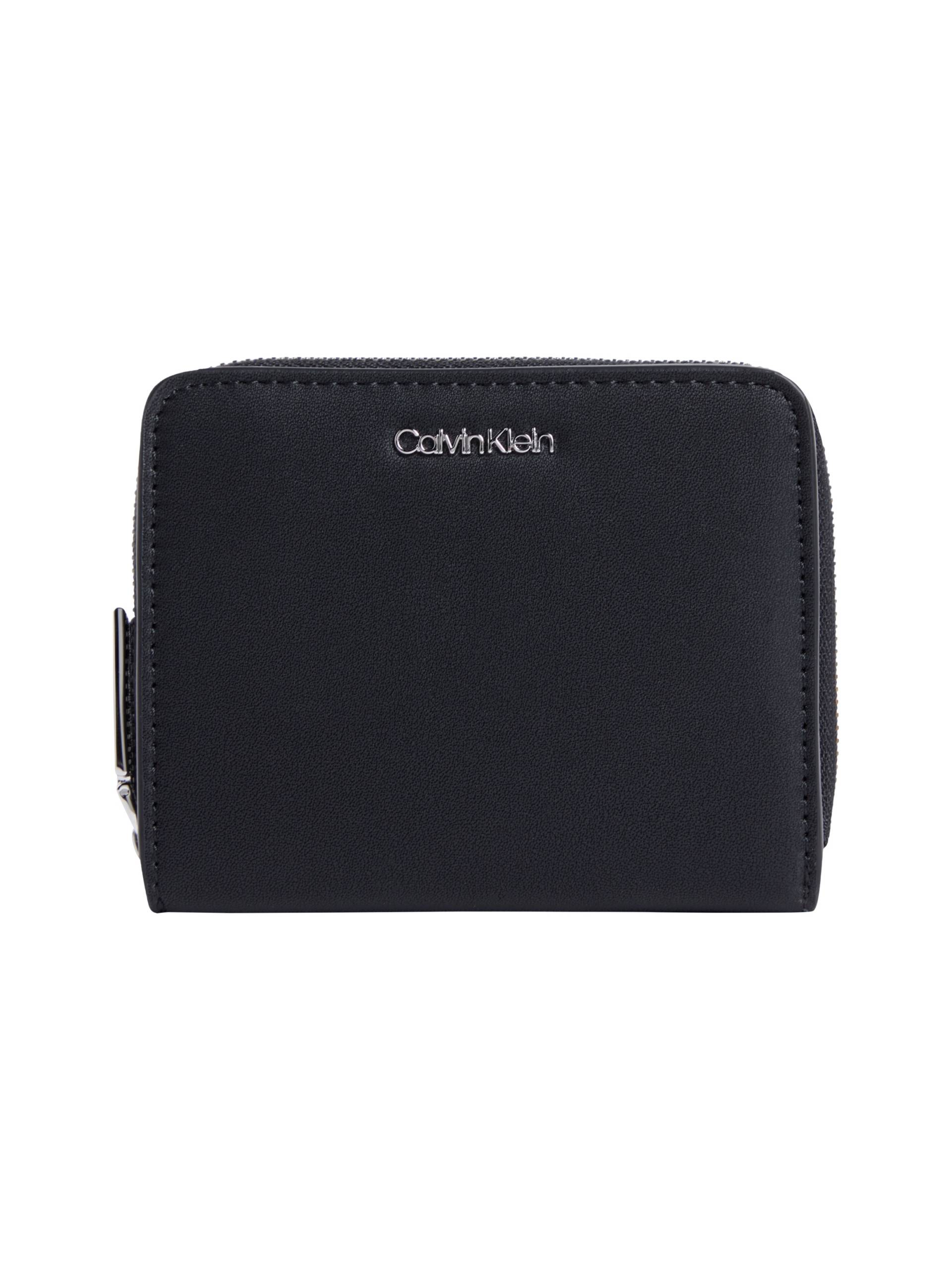 Calvin Klein Geldbörse "CK MUST MD ZIP AROUND W/ FLAP", Geldbeutel, Damen Portemonnaie mit Logo-Schriftzug von Calvin Klein